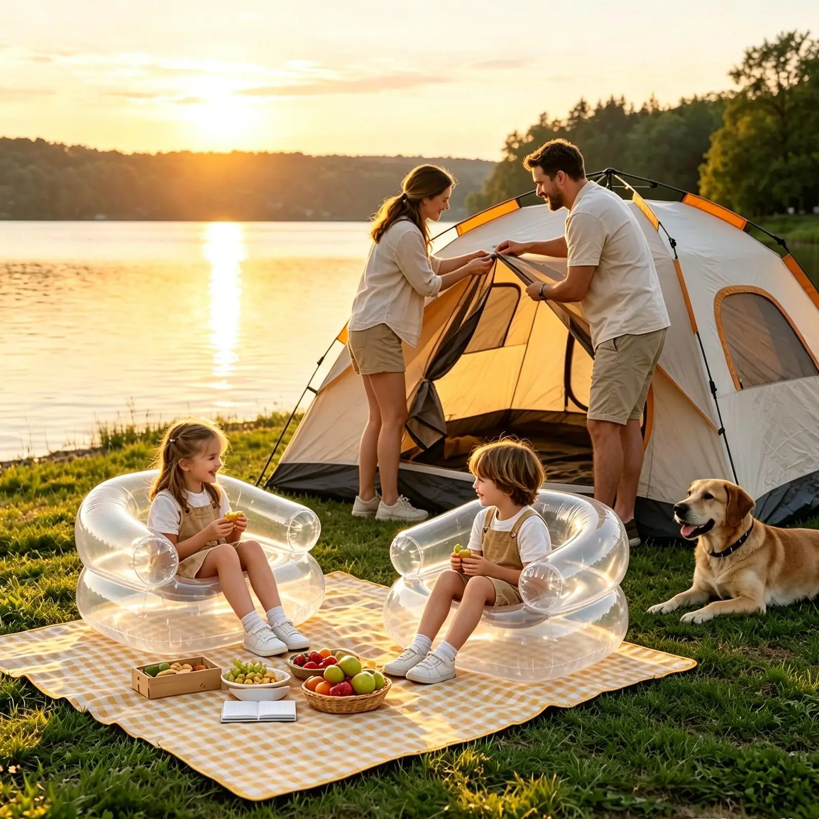 Inflatable Chair Portable Thickened Pvc Seat Blow Up Chairs For Camping Beach Party Pool Indoor Outdoor Swimming