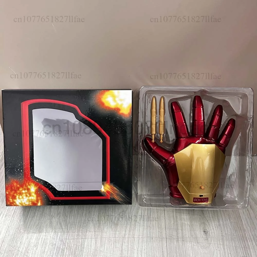 Hot Iron Man Helm Cosplay 1:1 Licht Led Wearable Masker Handschoenen Gloeiende Ogen Volwassen Kind PVC Action Figure Speelgoed Kerstcadeau