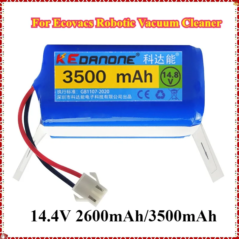 14.4V 2600mAh/3500mAh for Ecovacs Robotic Vacuum Cleaner Accessories, Battery Lingxi CEN546/CEN540 Magic Mirror S Diamond Cr130