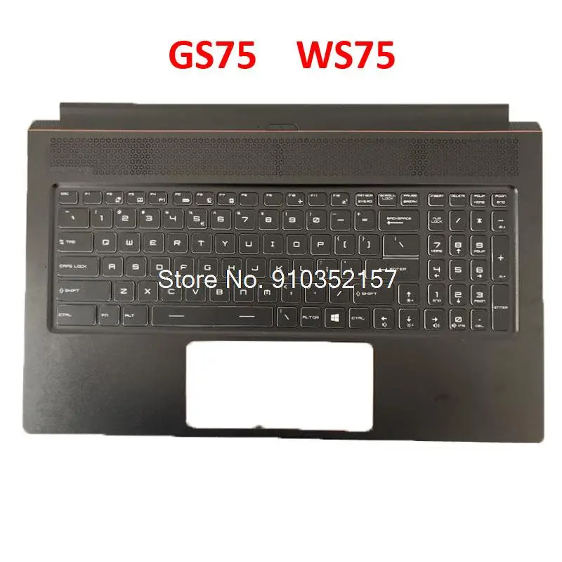 PalmRest&Keyboard For MSI GS75 P75 WS75 MS-17G1 MS-17G2 MS-17G3 GS75 8SG 8SF GS75 9SE 9SD 9SF 9SG 10SE 10SFS 10SGS No Touchpad