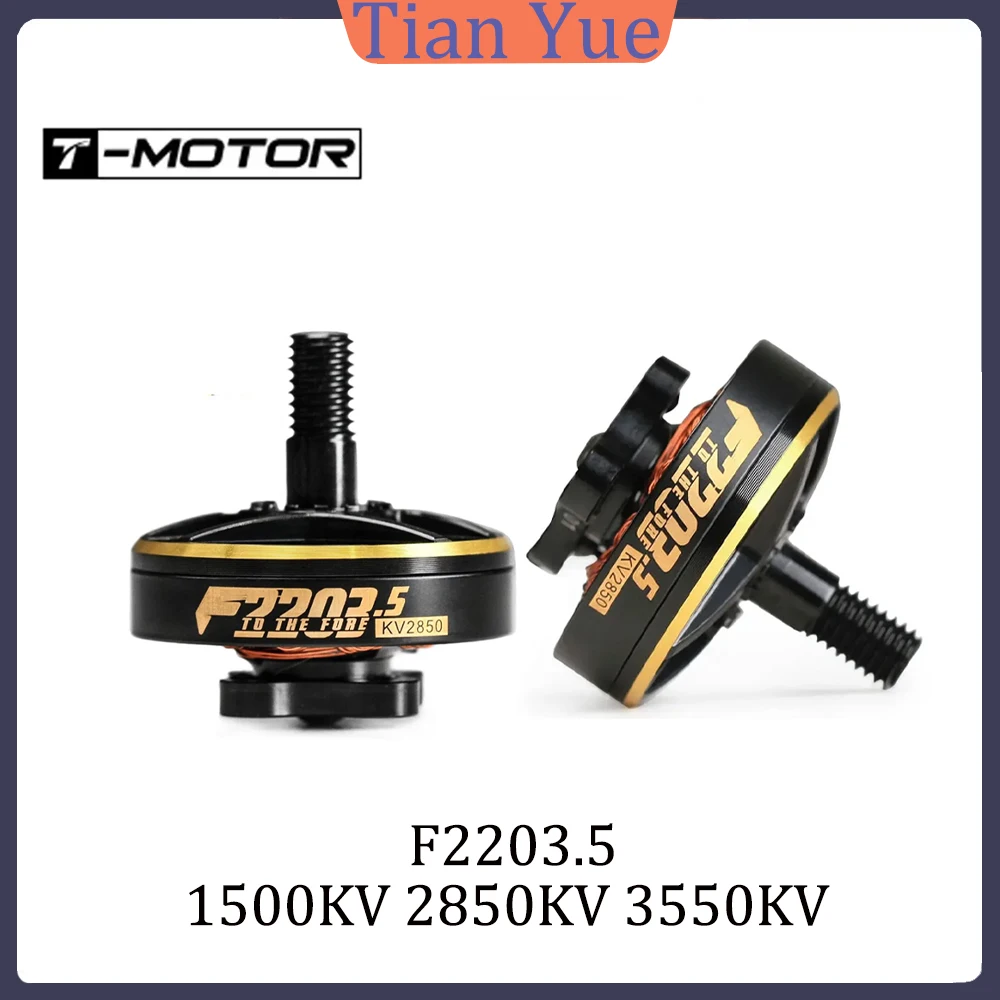 

T-MOTOR F2203.5 1500/2850/3550KV Brushless Motor 4-6S for 3-5inch FPV Cinewhoop Toothpick Long Range Drone