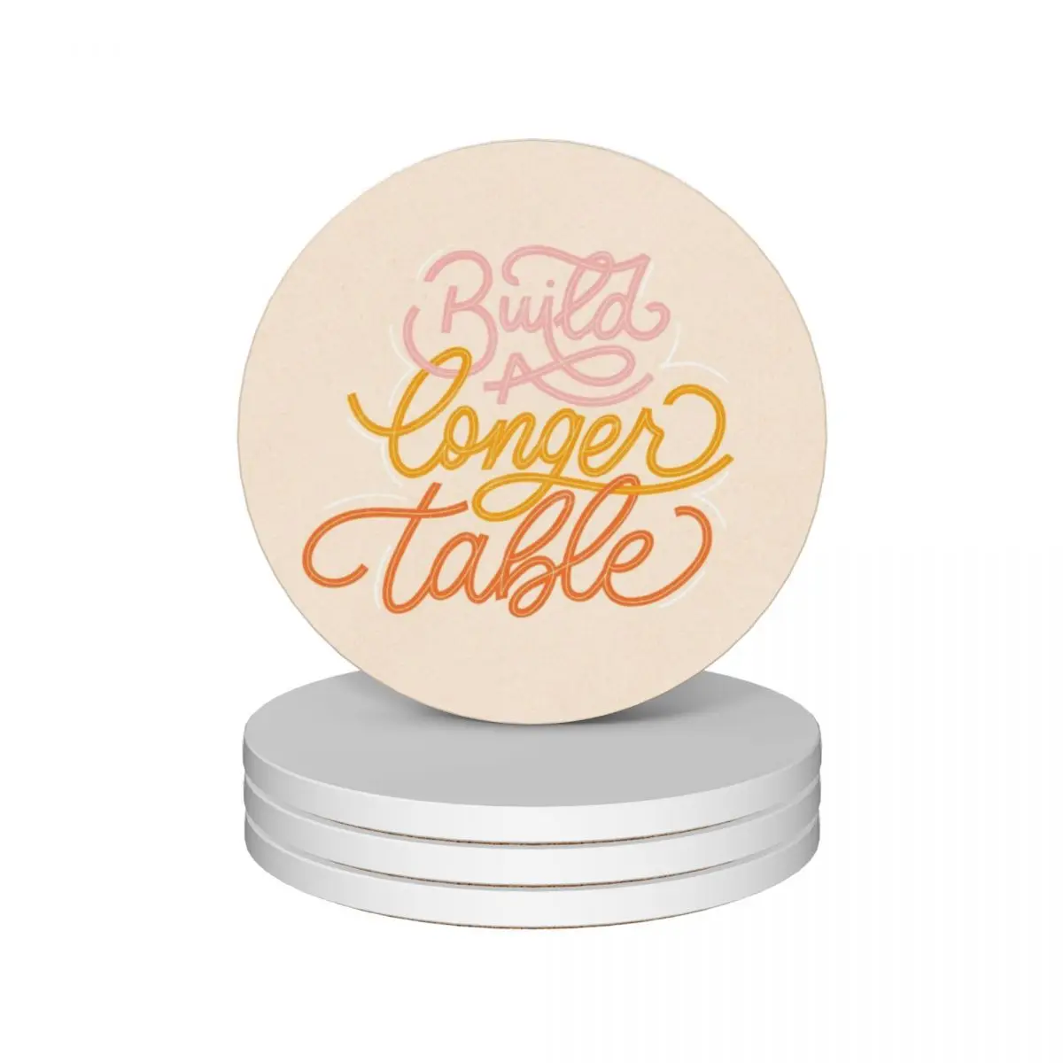 

Build a Longer Table Ceramic Coasters (Set of 4) drink set for table tea cup holder Coasters