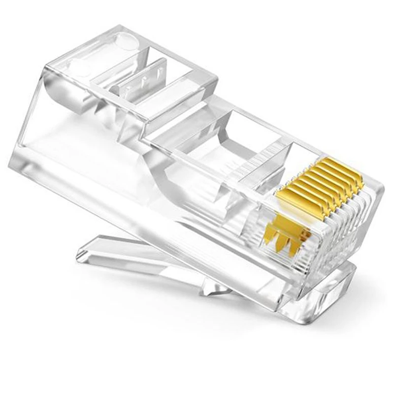 Kabel sieciowy RJ45 wtyczka modułowa złącze kabel Ethernet nieekranowane 8 Pin modułowy zestaw zestaw wtyczek kryształ Utp dla Adapter PC