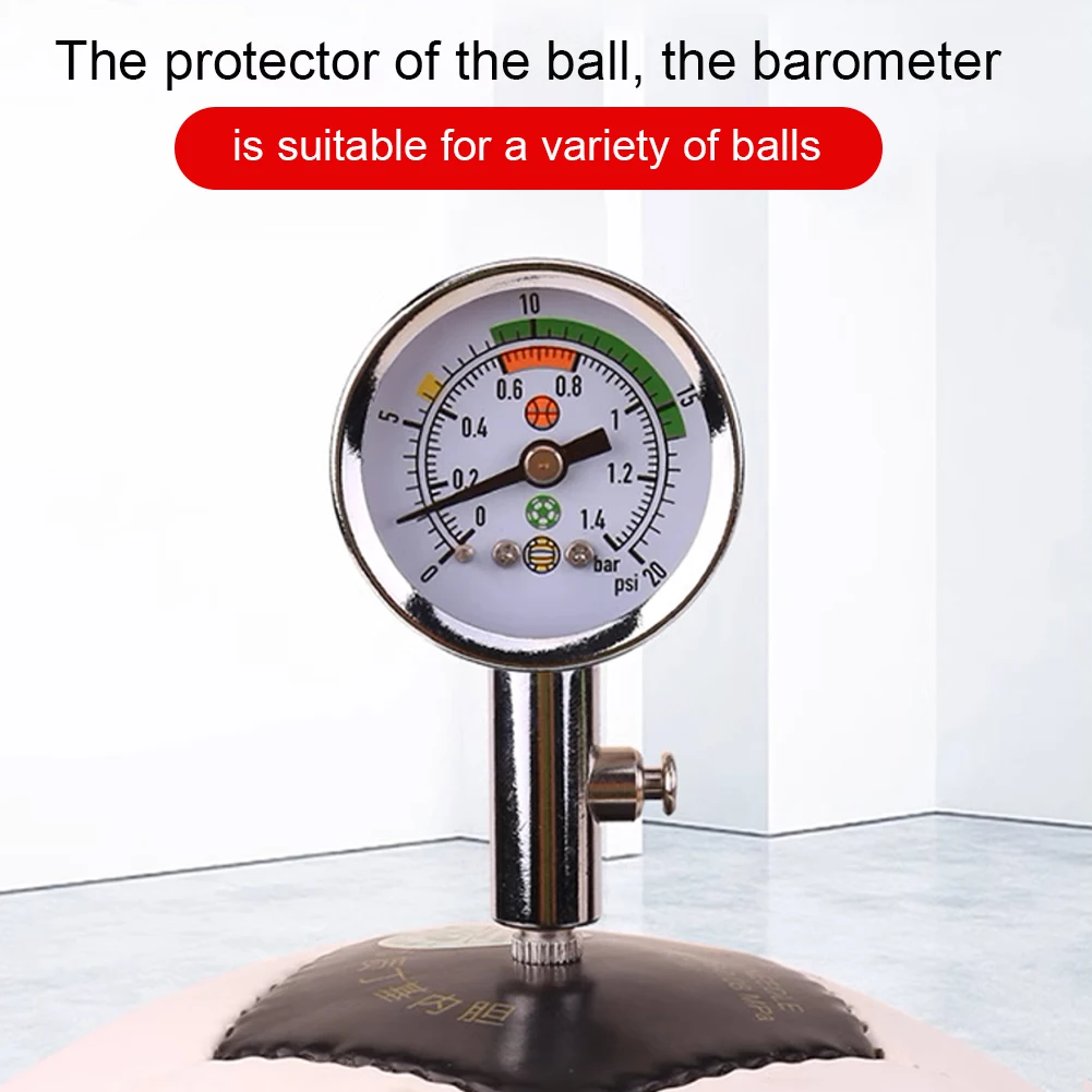 

Ball Pressure Gauge Heavy Duty Air Pressure Gauge Barometer Tool For Football Soccer Rugby Basketball Volleyball