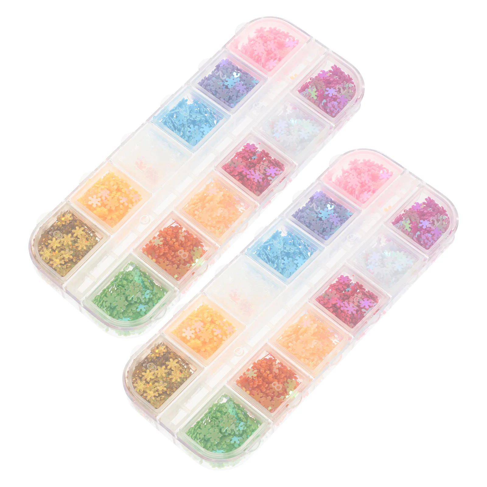 2 szt. Zestaw cienkich, błyszczących cekinów do zdobienia paznokci w 12 kolorach, brokat do manicure, zestaw do samodzielnego zdobienia paznokci, narzędzia do żelu UV i akrylu