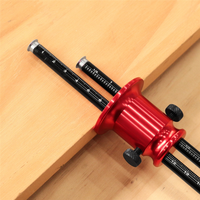 【Hot-Selling!】Parallel Line Drawing Tool Wheel Marking Gauge Tool For Precise Marking Woodworking Marking Scriber Ruler Red