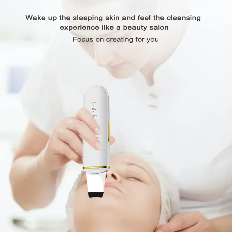 

Ultrasonic Facial Skin Scrubber Blackhead Remover Pore Cleaner Deep Cleansing Exfoliating Beauty Device