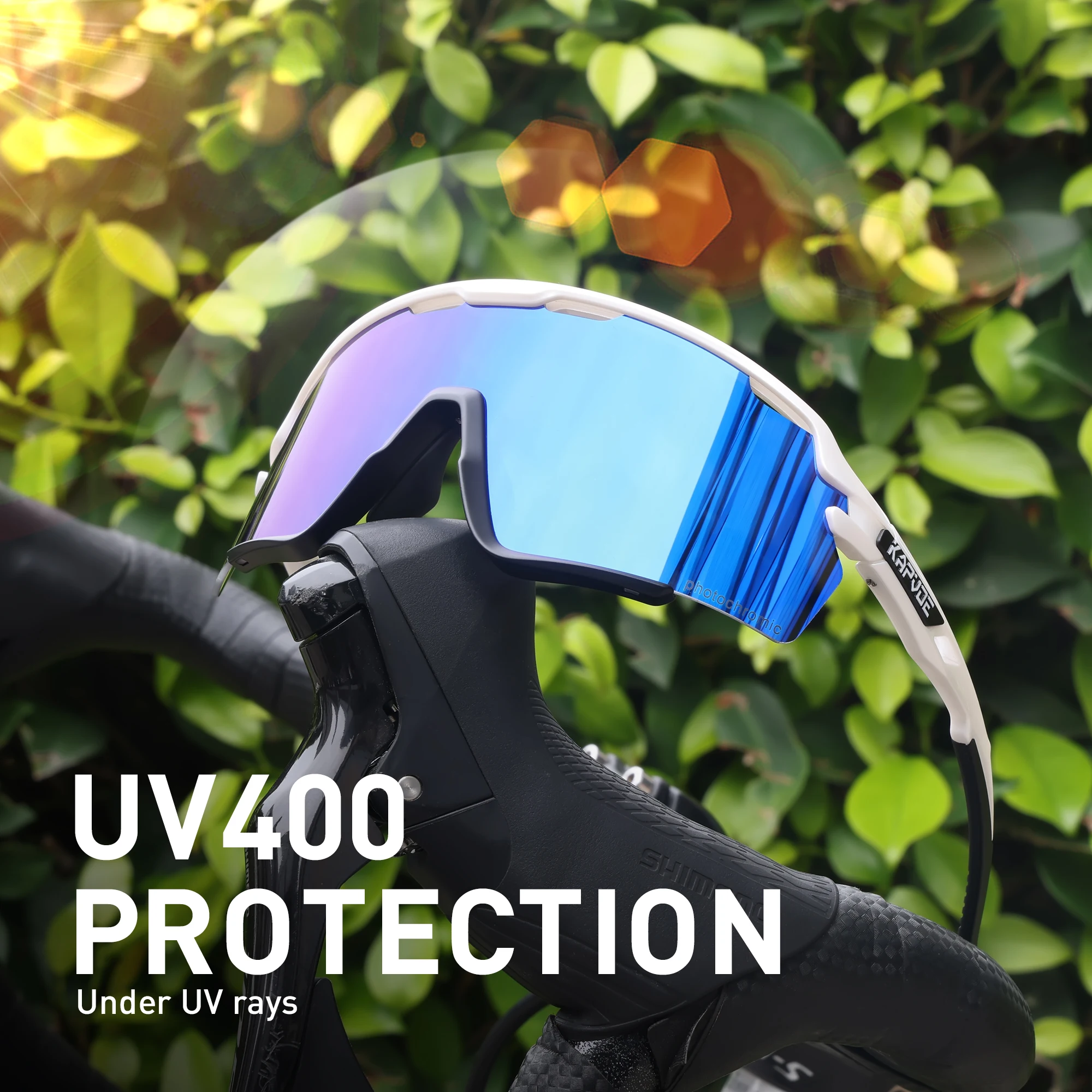 KAPOVE New Photochromic Outdoor Road Bicycle Sports MTB Cycling Sunglasses UV400 Cycling Eyewear Men Women Riding HiKing Glasses