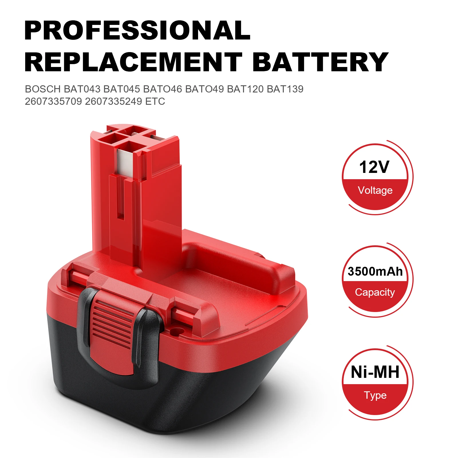 لبوش BAT043 ni-mh 12 فولت 3500 مللي أمبير استبدال البطارية ل BAT043 BAT045 BAT046 BAT049 BAT120 BAT139 GSB بطارية أداة السلطة