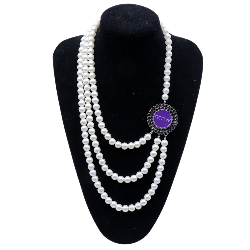 Personalized Custom Choker Statement Pearl Strand Greek Letter Sigma Gamma Rho NCNW TLOD PHILO NAUW JJ Sorority Necklace Jewelry