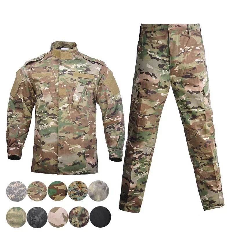 

Hunting Tactical Uniform Shirt + Pants Camo Camouflage ACU FG Hiking Uniform Outdoor Sport Men's Clothing Suit Climbing Huntin