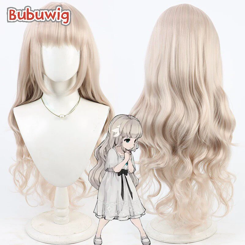 Bubuwig Synthetic Hair Lily Cosplay Wigs ENDER LILIES: Quietus of the Knights Lily Halloween 80cm Long Wavy Wig Heat Resistant