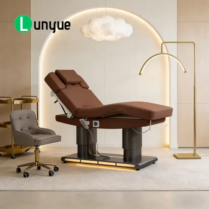 Professional Adjustable Spa Massage Bed for Beauty Salons and Spas Comfortable Portable Treatment Table with Height