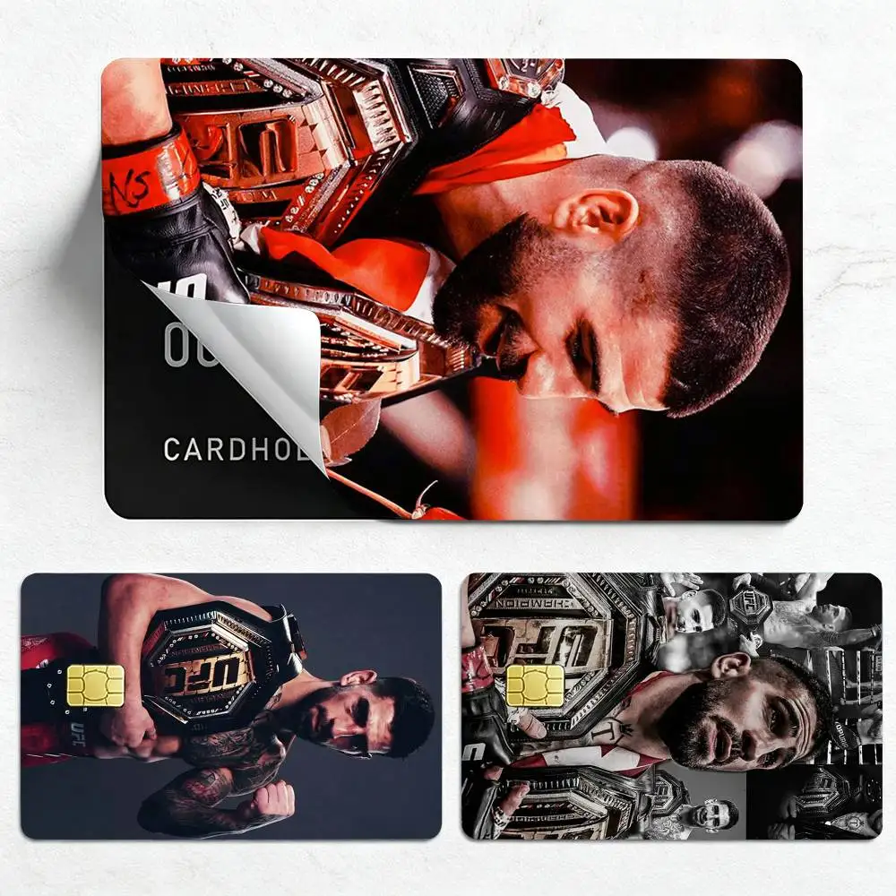 I-Ilia c-Champion Topuria-t  Credit Card HD Stickers Game Card Decal Small Chip Waterproof Sticker Gift