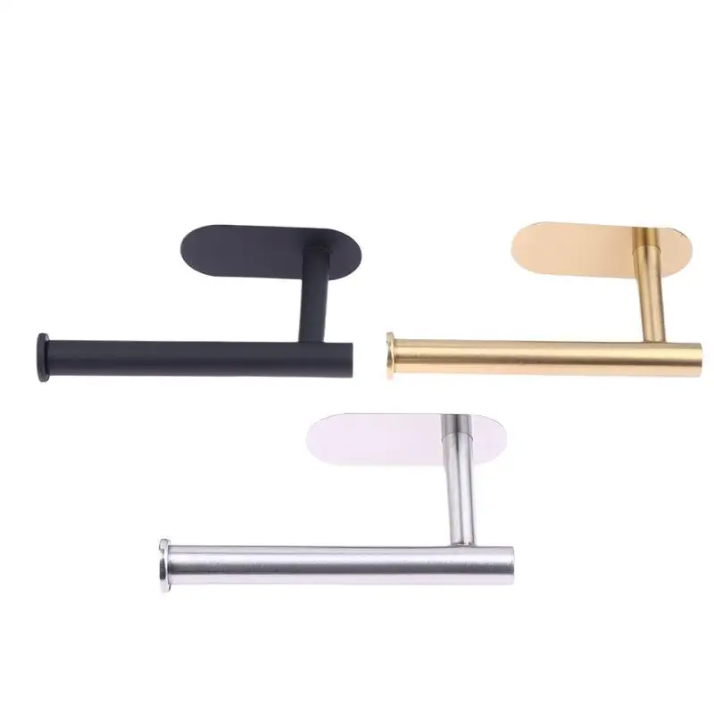 

Универсальная подставка для хранения домашней кухни и ванной комнаты, самоклеящаяся подставка для полотенец без перфорации, держатель для туалетной бумаги из нержавеющей стали