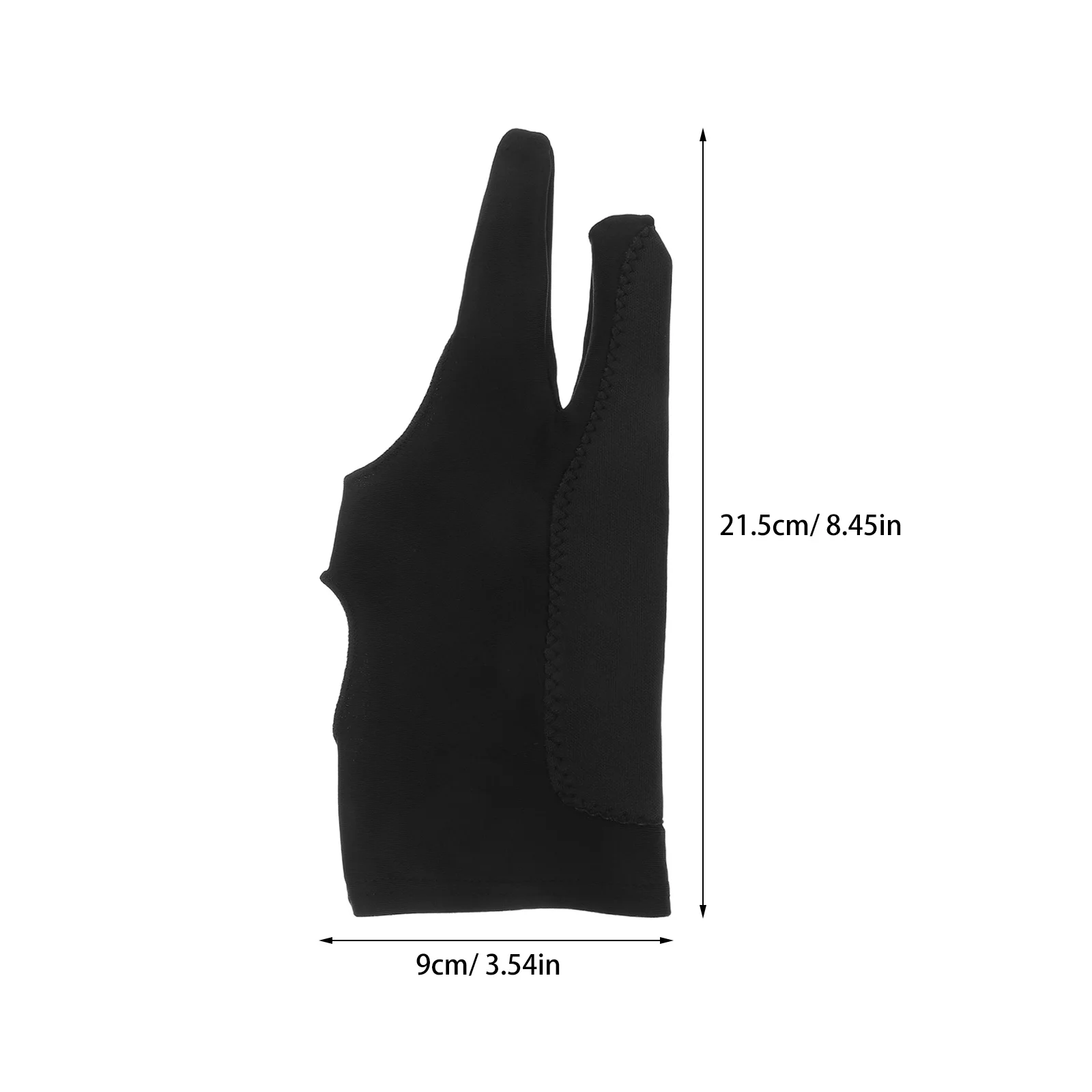 1Pair Drawing Gloves with Two Fingers High-Elastic Ambidextrous Fit for Digital Artists Smooth Stroke Tablet Drawing Tool