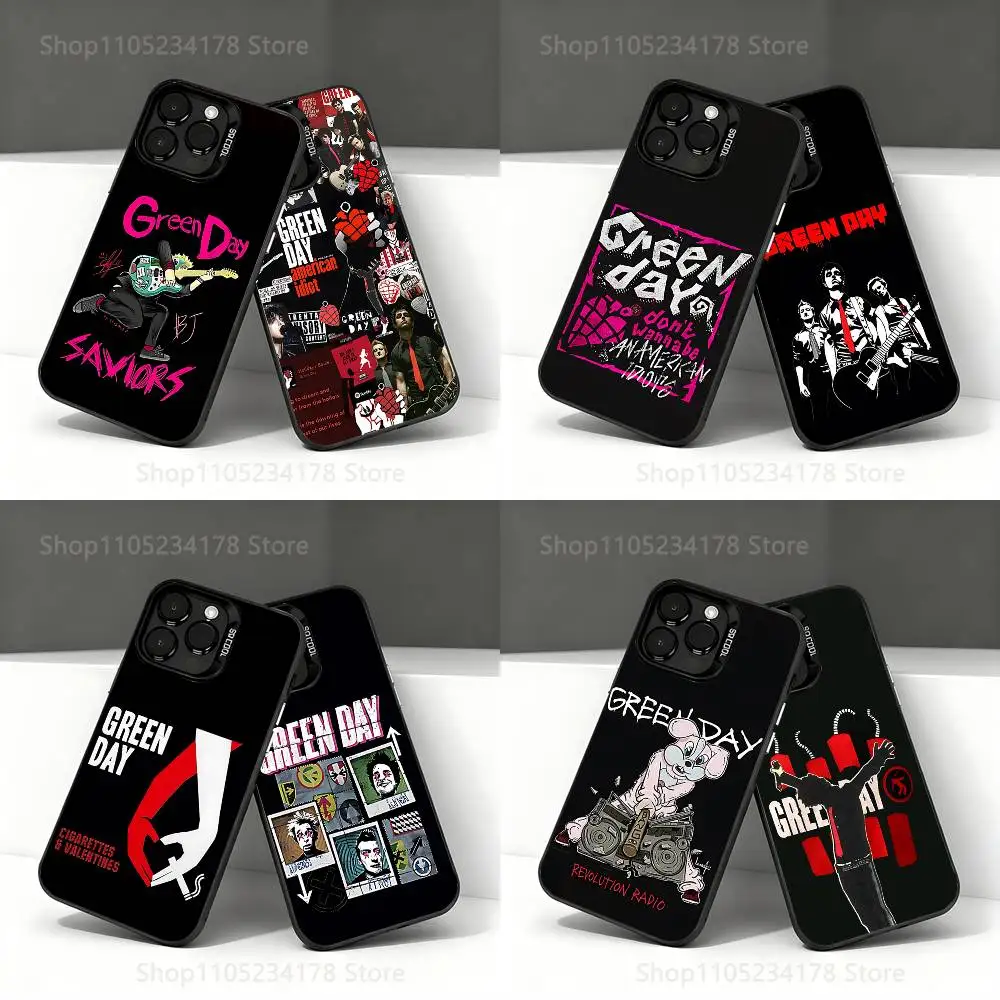 

Band G-Green Rock Day Phone Case For iPhone 17,16,15,14,13,12,11,Pro,Max,Plus,E,Air,Mini Anti Fall Black Bumper