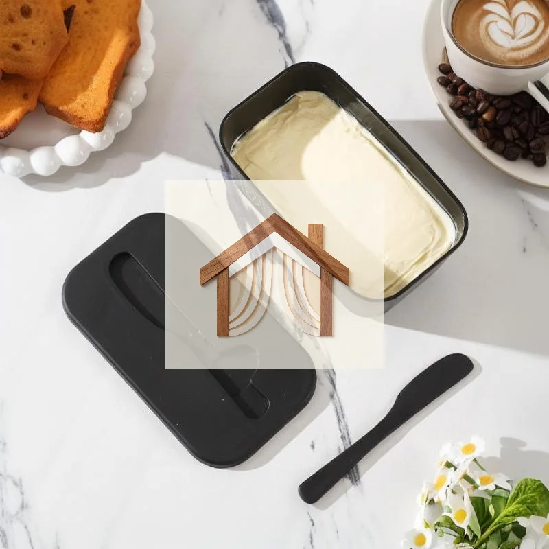 Butter Sealed Storage Container Food Grade PP Box With Attached Knife for Picnic Travel Home Kitchen Restaurant