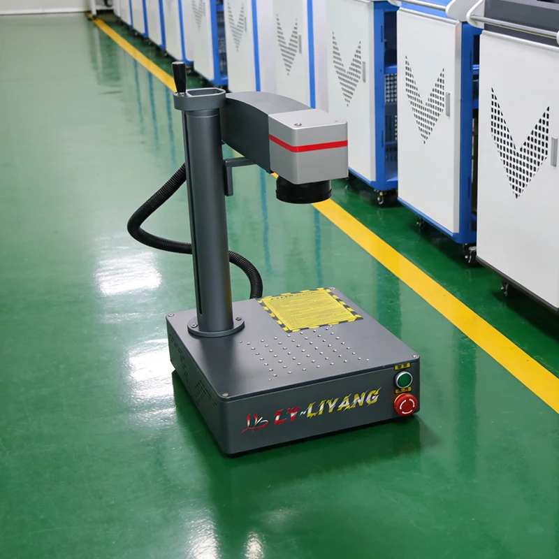 Disassembled LY Desktop mini Fiber Laser Marking Machine upgrade Rotation axis 20W 30W  Metal Engraving Machine for PVC Plastic