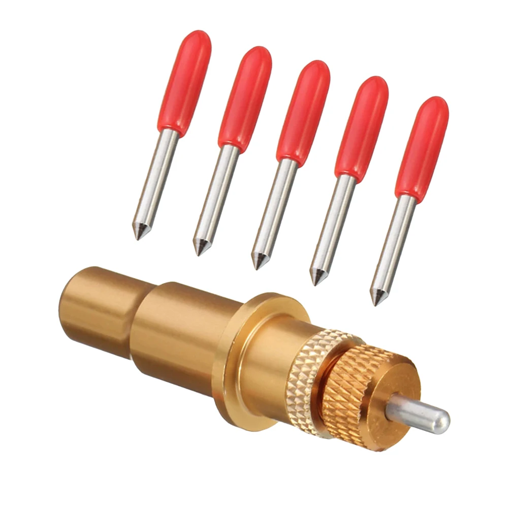 6Pcs Plotter Cutter Blades 45 Degree Tungsten Steel Carbide Tip Lightweight for Cutting Plotter Vinyl Cutter Wood PVC Mdf