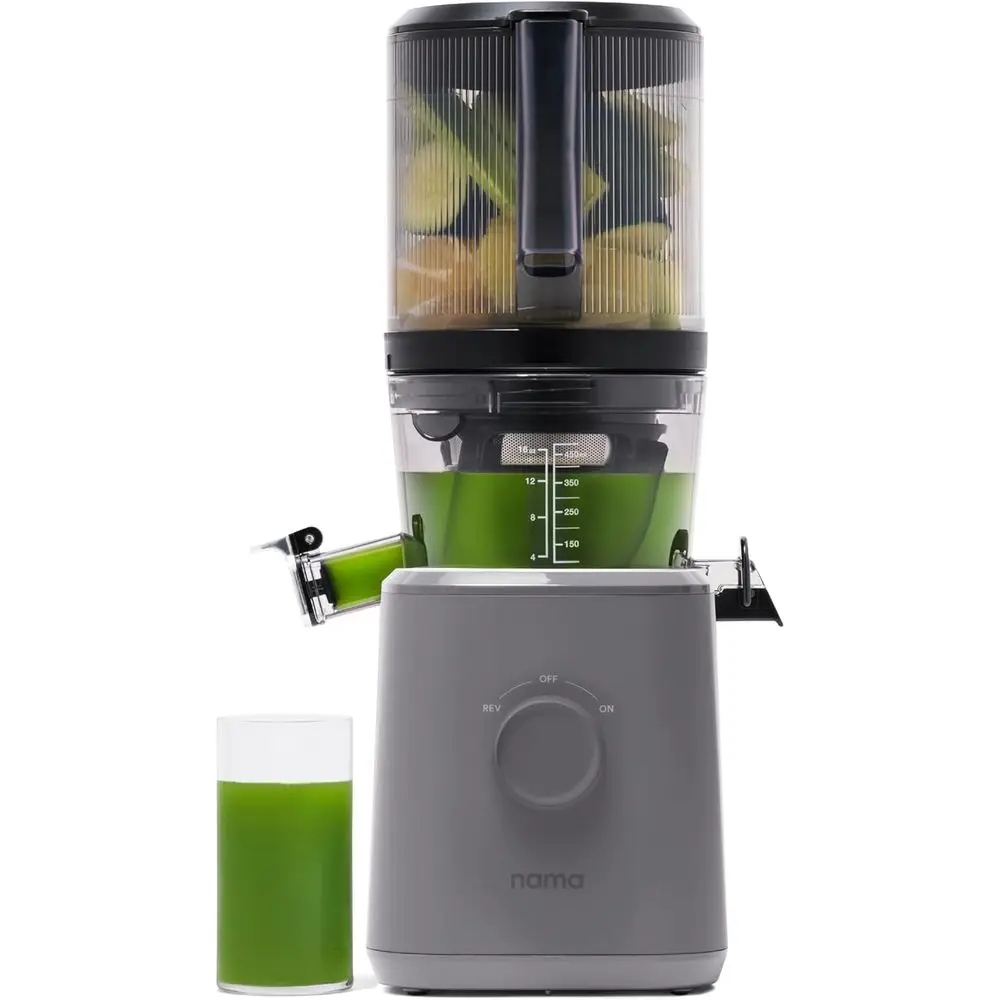 

J2 Cold PrJuicer – Sel eeding or Hands-ree Operation with Wide Mouth Hopper or Whole Recipe Loading, Zero Waste Masticating Juic