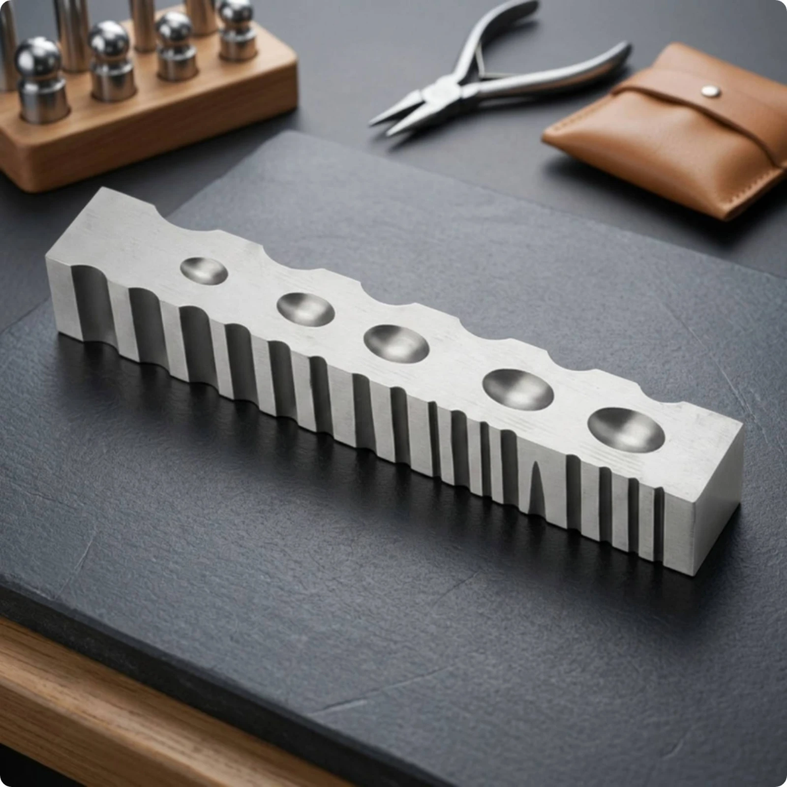 Jewelry Forming Block Multi-Purpose Jewelry Making Block with Grooves Bench Tool Versatile Compact for Jewelers