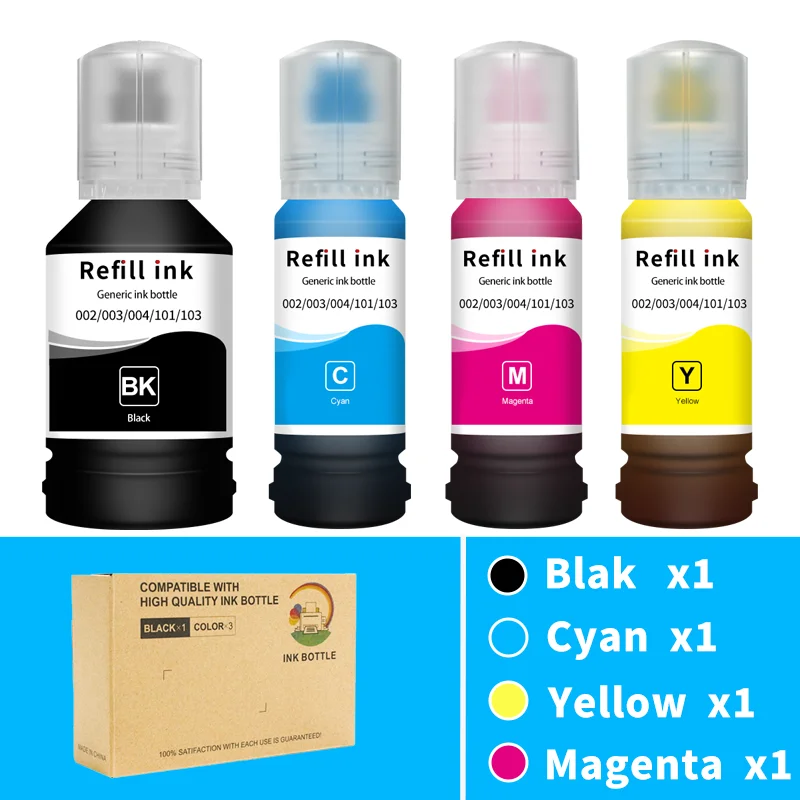 

103/104 Ink Compatible with EPSON ink refill bottles for ET2700/2750/3700/3750/4750/2726/2756/ET2710/2720/2711/4700/2712/2714/