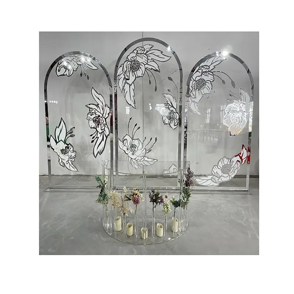 

Exquisite Silver Latest Design Wedding Panel Backdrop Decorative For Sale
