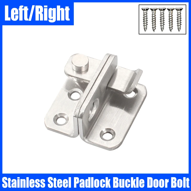 

1PCS Stainless Steel Padlock Buckle Door Bolt Anti-theft Door Lock Buckle Door Latch Sliding Door Bolt Hasp Door Buckle