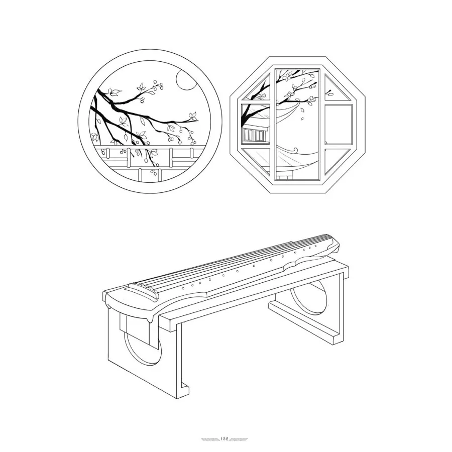 Antique comic material collection Chinese Line Drawing Coloring Painting Art Book
