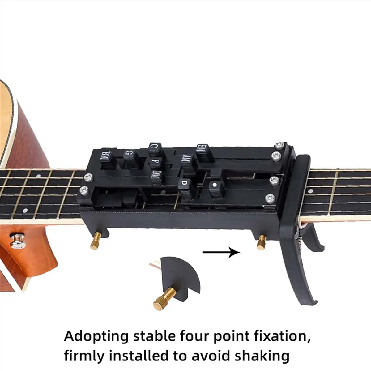 TUREBG 2X Guitar Learn Aid Tool with 16 Chords,Guitar Chord Trainer Folk Guitar Chords Learning System for Guitar Beginner
