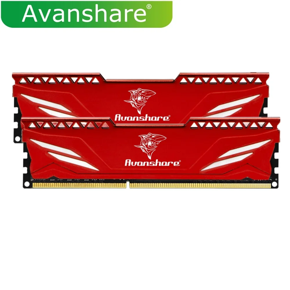

Avanshare Ram Memory DDR3 8GB 4GB 1333MHz 1600MHz 1866MHz Desktop Memory For Gaming PC Desktop Computer RD301X2 Red Heatsink