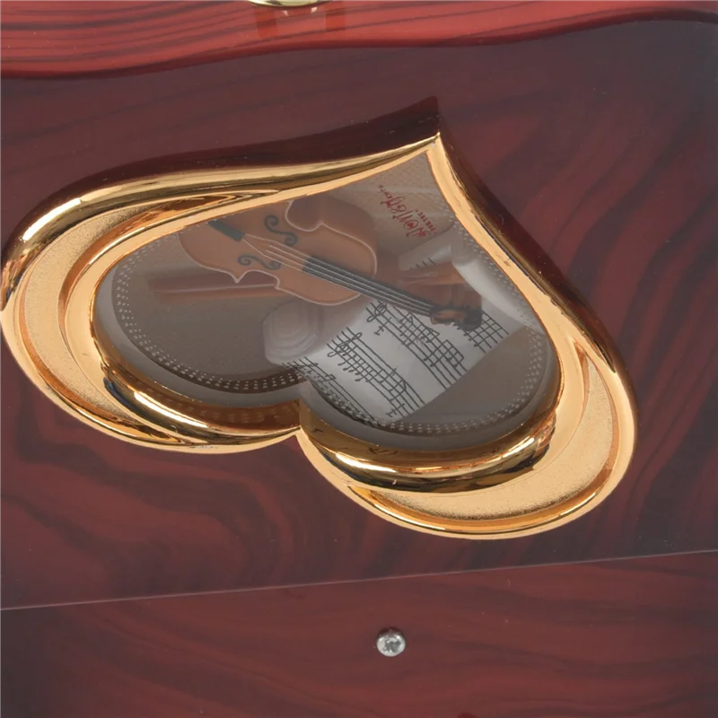 

2X Classic Rotating Dancer Ballerina Piano Music Box Clockwork Plastic Jewelry Box Girls Hand Crank Music Mechanism Red-B60B