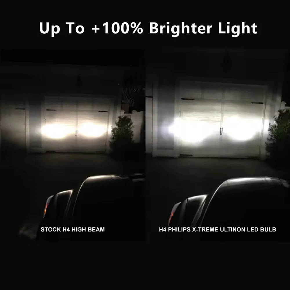 Philips LED X-treme Ultinon H4 Car Headlight 6200K Bright White