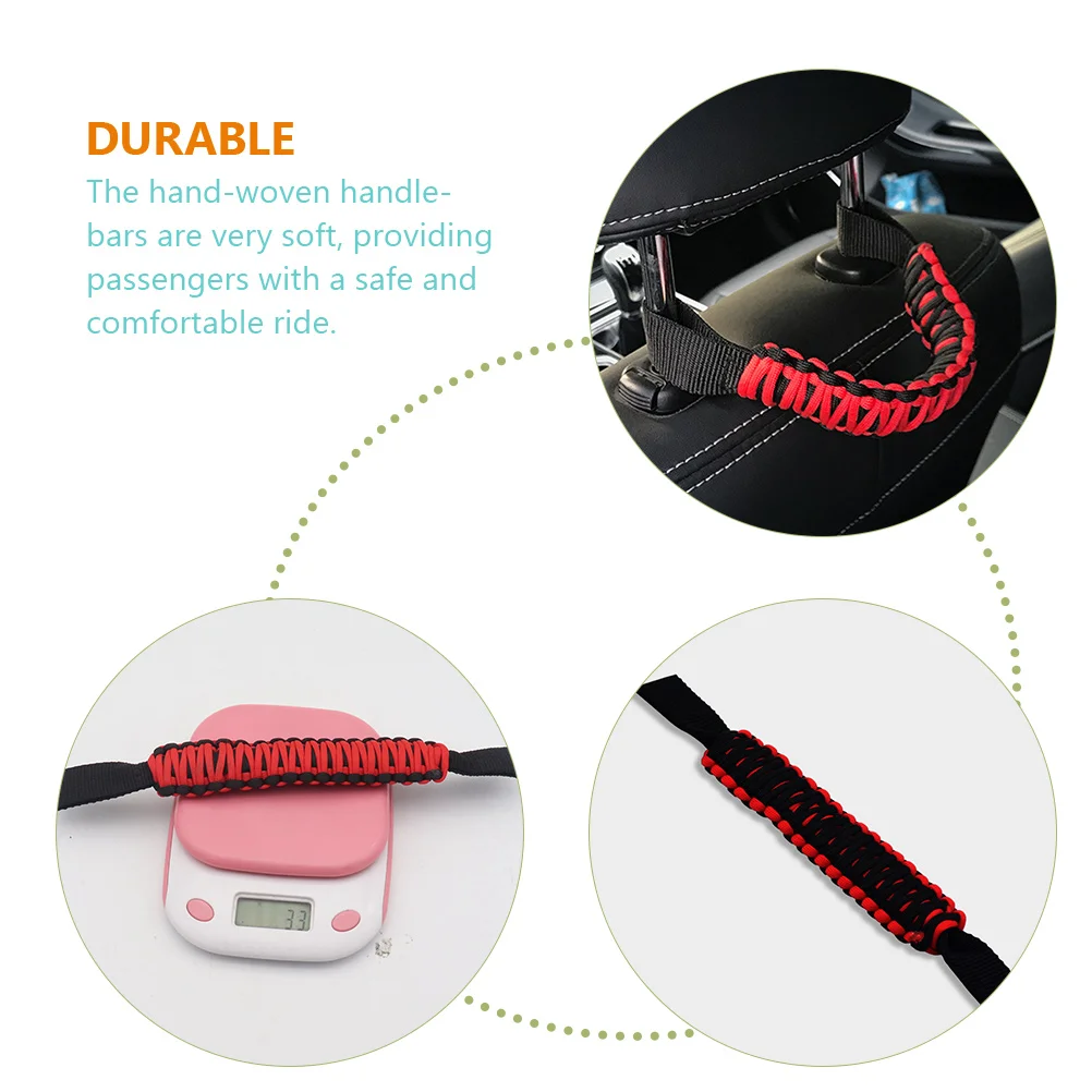 

2pcs Car Headrest Grab For Interior Accessories Back Handrail Safety Grip Handle Passenger Rear Seat Universal Fit