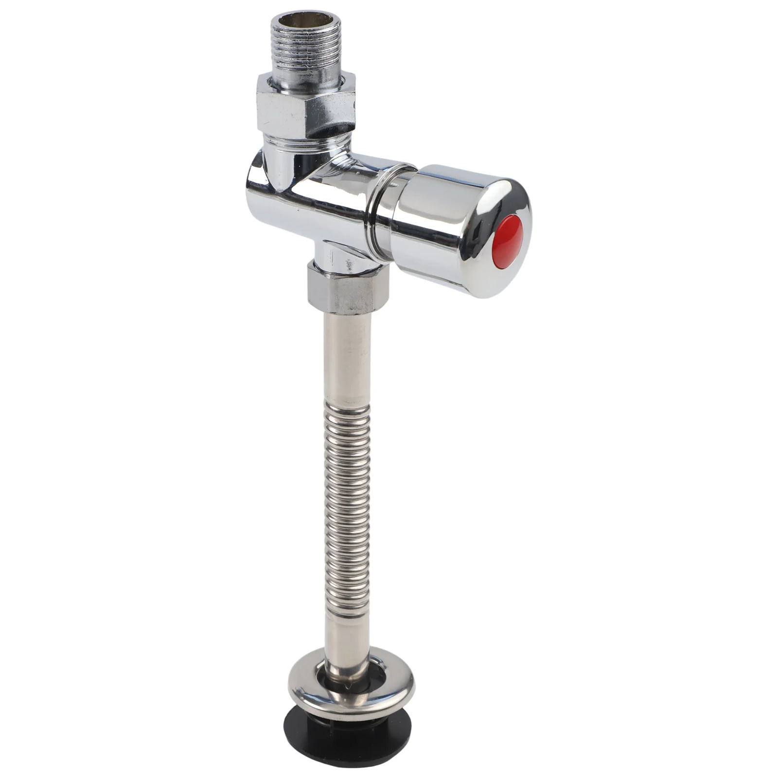 

Button Operated Manual Urinal Flush Valve with Automatic Delay Shutoff for Public Toilet Use Water Saving Design