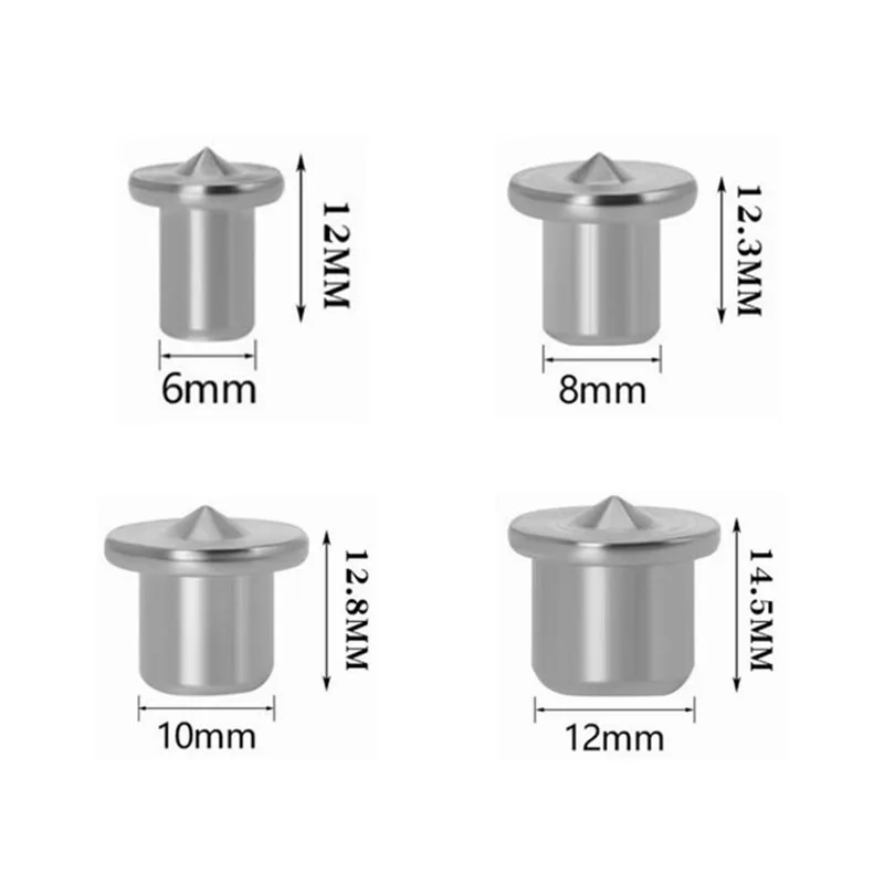4/8pcs Dowel Drill Centre Points Pin Wood 6mm/8mm/10mm/12mm Dowel Tenon Center Set Dowel Centre Point Woodworking Wood Drill Bit