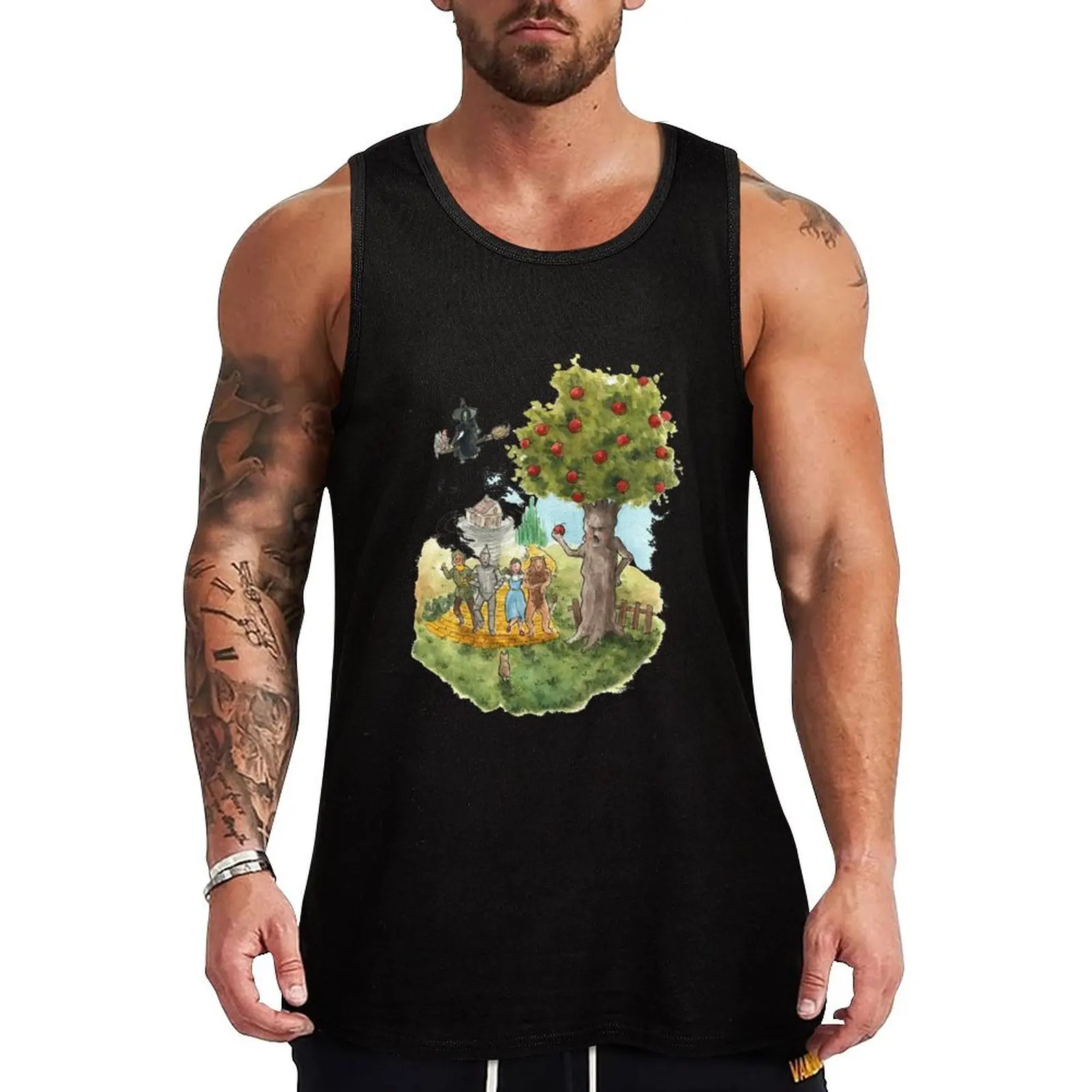 

Wizard of Oz Watercolour Tree Design Tank Top Men's vest sleeveless shirts Body man