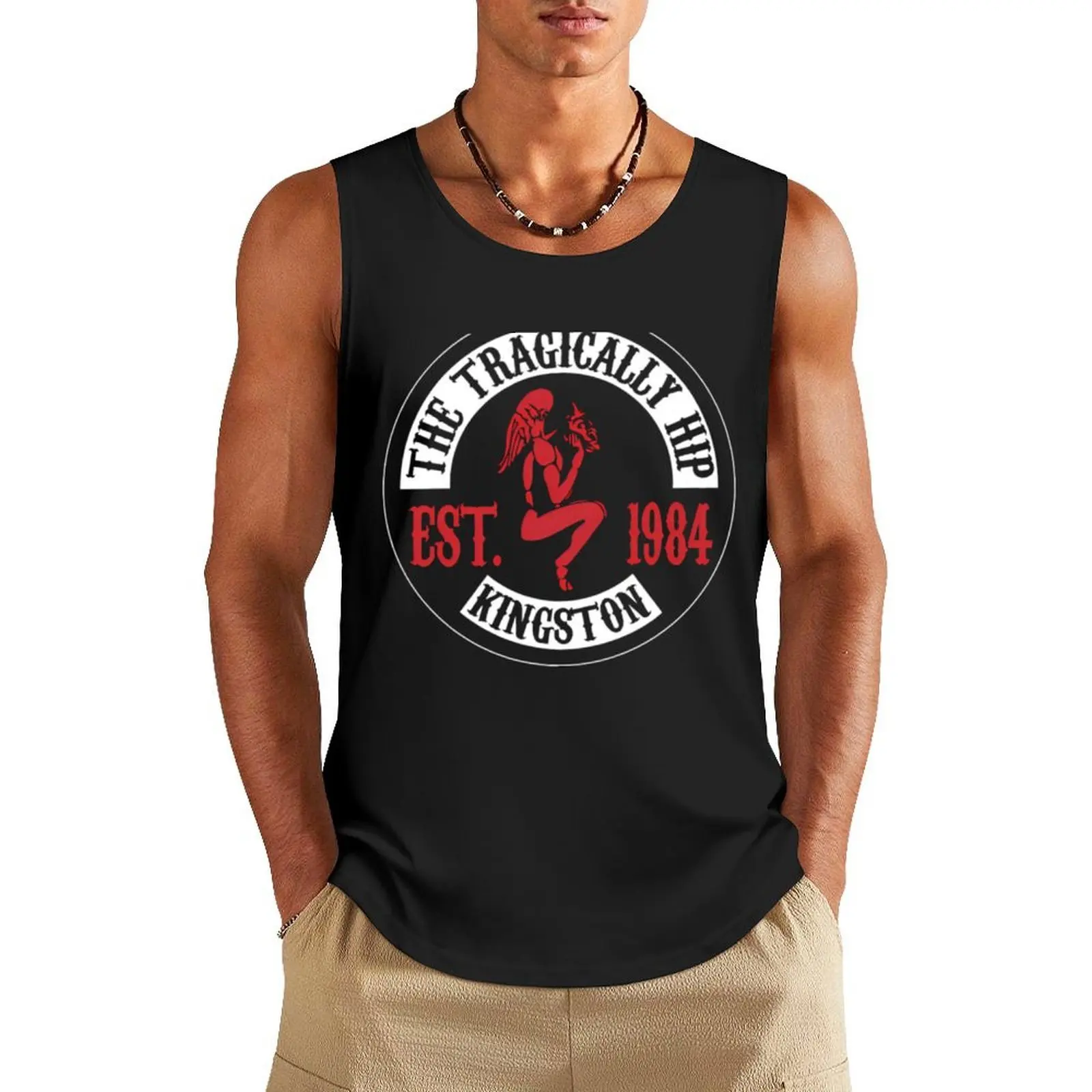 

Kingston on 1984 - The Tragically Hip Tank Top gym clothing men Men's vest t-shirts for Men's gym gym clothes man fitness