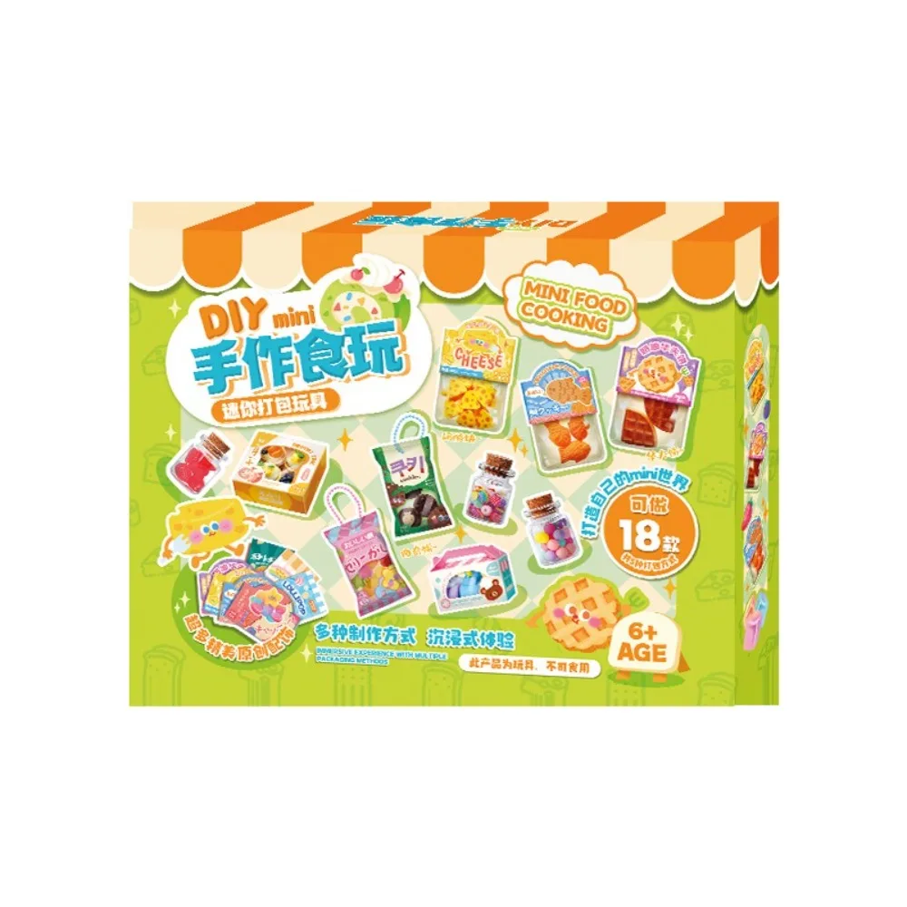 Mini snack per torte Set di giocattoli antistress fai-da-te Simpatici giocattoli fatti a mano antistress con scatola di immagazzinaggio Accessori per giocattoli per bambini Adolescenti