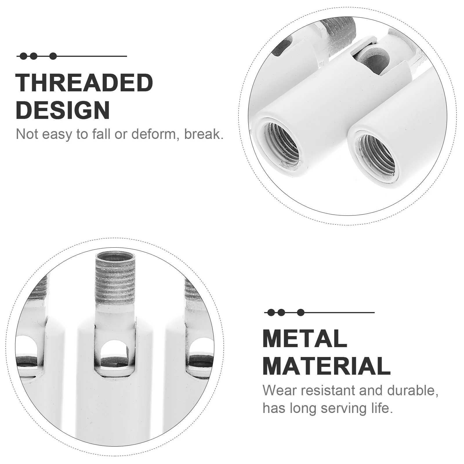 

6 pcs Universal Metal Lights Converter Turn Light Connector For Ceiling Lamp Adapters Decorative Spotlights Threaded Design