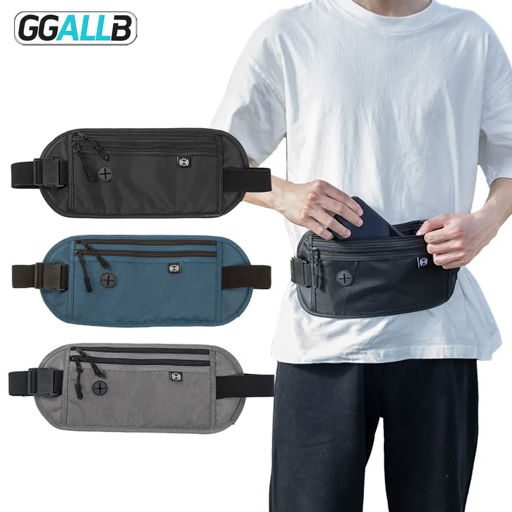 New Anti Theft Hidden Fanny Pack for Passport and Credit Cards Water Repellent Travel Pouch with Adjustable Waist and Zippers