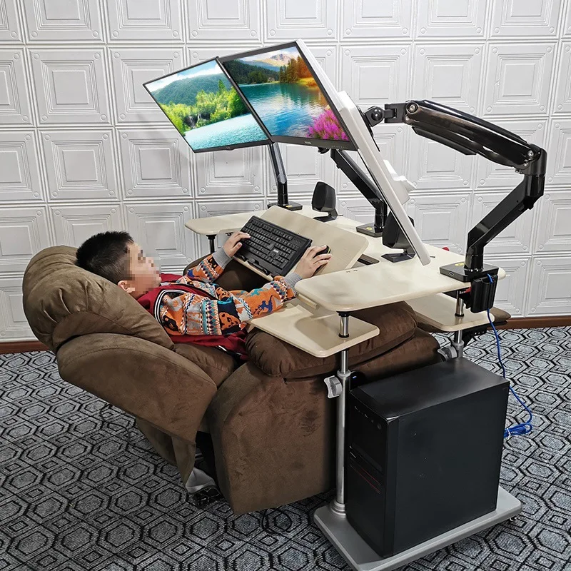 Desktop computer household folding lifting lazy simple  mobile lifting support