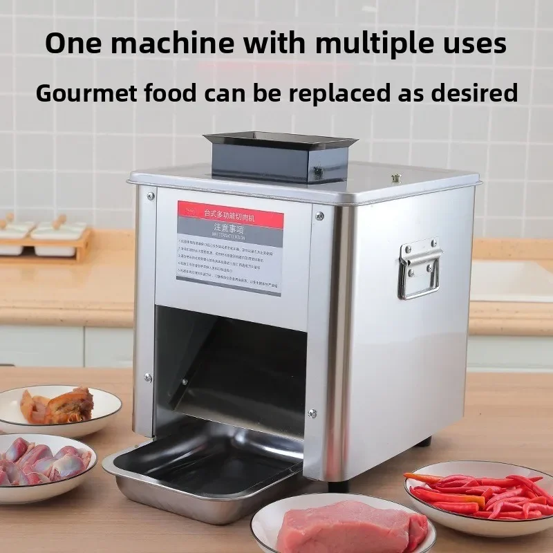 Stainless Steel Electric Meat Cutter,Automatic Slicing Shredding Mincing Machine For Home Commercial Meat Processing