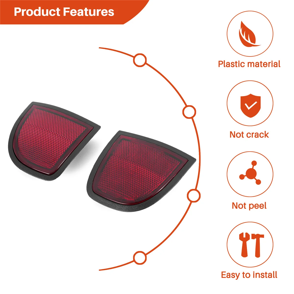 Rear Bumper Taillight for L200 2005-2015 Reflector Light Parking Brake Light Reflector Light 8355A015