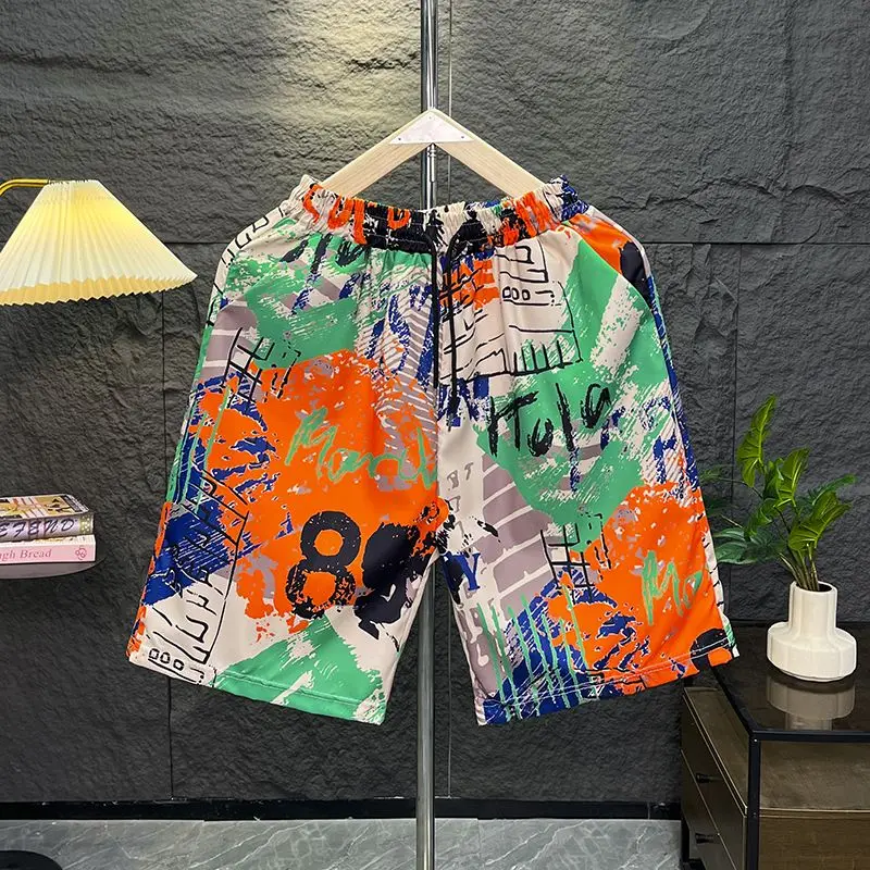 

Men's Summer Ice Silk Ultra-Thin Breathable Boxer Shorts Straight Leg Casual Pants Polyester Fiber Non-Brand Fashionable