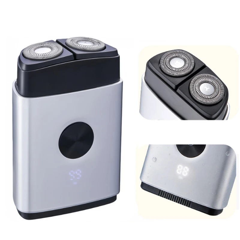 Rechargeable Waterproof Shaver Portable Electric Shaver Cordless Trimmer for Home 1-Hour Fast Charging 100-Minute Battery Life