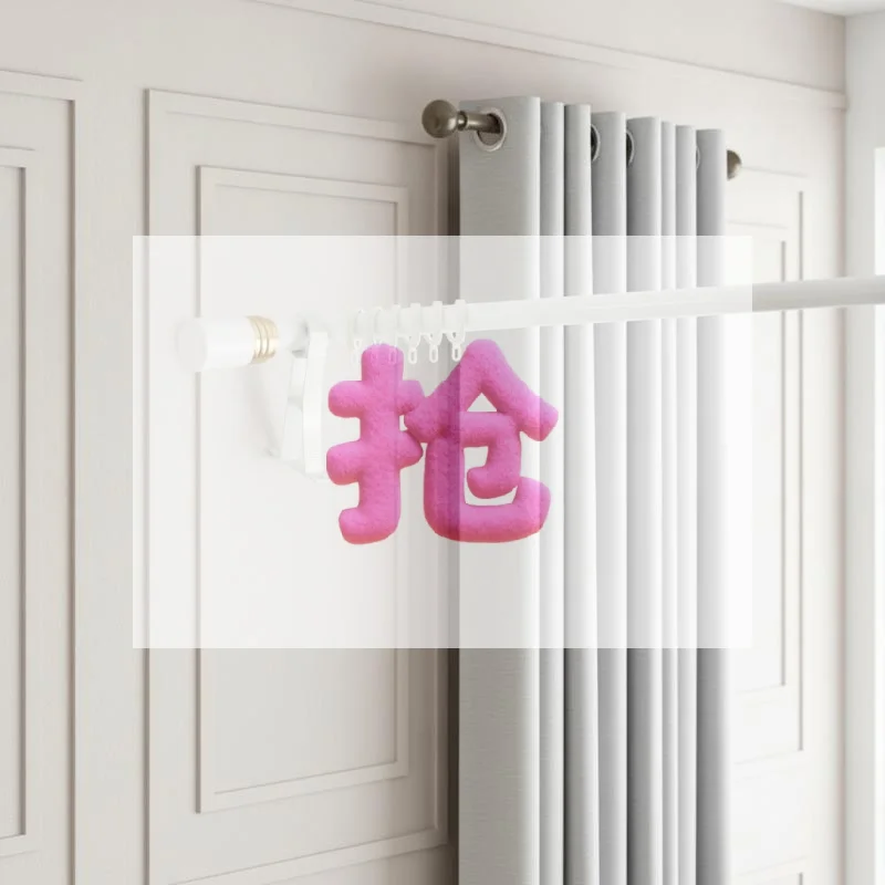 4Pc Aluminum Alloy Curtain Rod Bracket Roman Rod Bracket Double Rod Single Rod Bracket Top Mounted Side Mounted Curtain Holdbac
