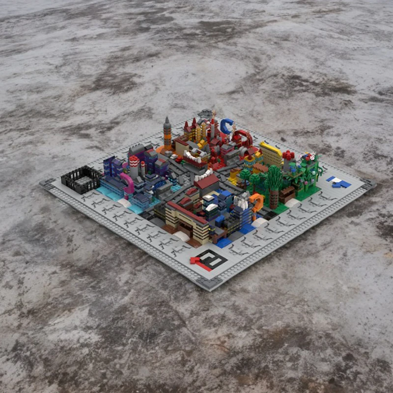

2671 шт. Монополия город шахматная доска MOC модульная модель DIY образовательные строительные кирпичи игрушки детский подарок на день рождения