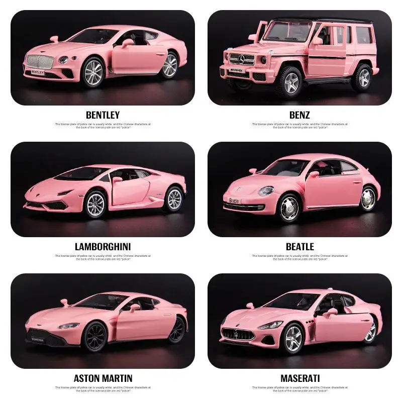 

1/36 Scale Pink Series Classical Alloy Car Model of Benz G63 GTS Off Road Vehicle Toy Diecast Miniature Voiture Boy Gift